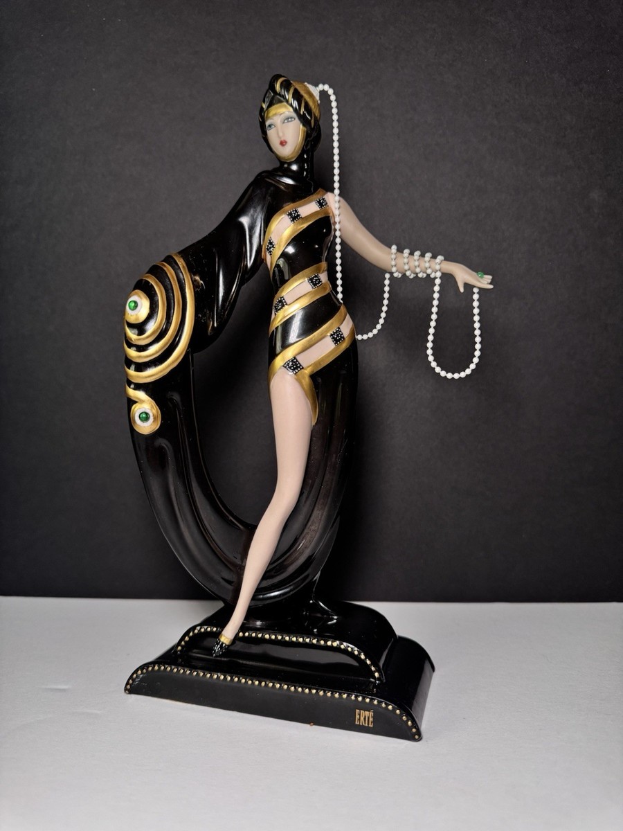 Franklin Mint - House of Erte - Pearls & Emeralds - Figurine