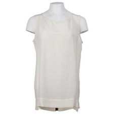 NWT DIANE VON FURSTENBERG Vintage Top S Ivory Sheer Silk Sleeveless Tank Shell