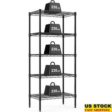 Heavy Duty Metal Shelving Unit Adjustable Storage Rack Garage Kitchen Utility US