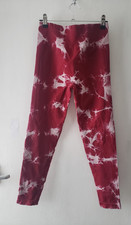 Women's Red Tie Dye Sports Leggings Size M
