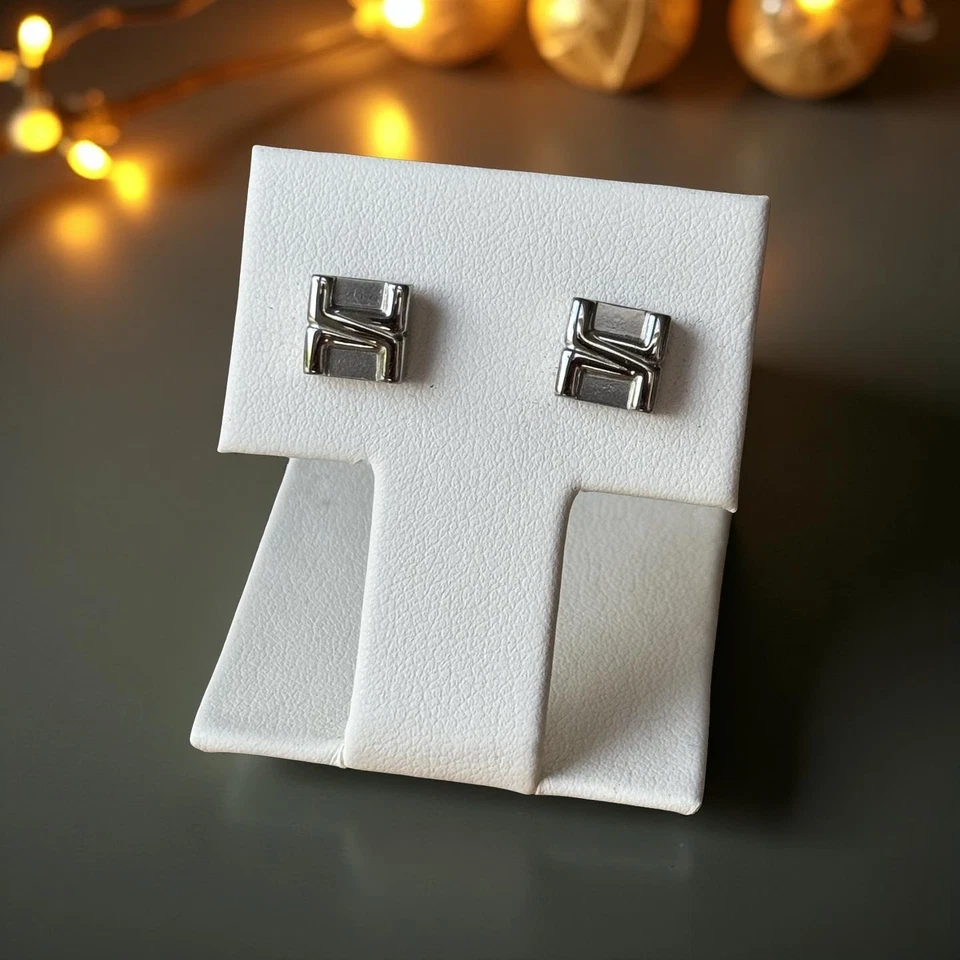 Ohrstecker Quadrat H Edelstahl Magnetschmuck Magnet Ohrschmuck Ohrringe Energeti - Bild 4 von 4