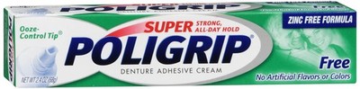 Super Poligrip - Denture Adhesive Cream - Free 2.40 Oz