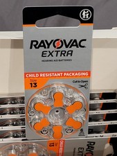 Rayovac Extra Hearing Aid Batteries Size 13 Orange Color 40 Batteries Free Ship