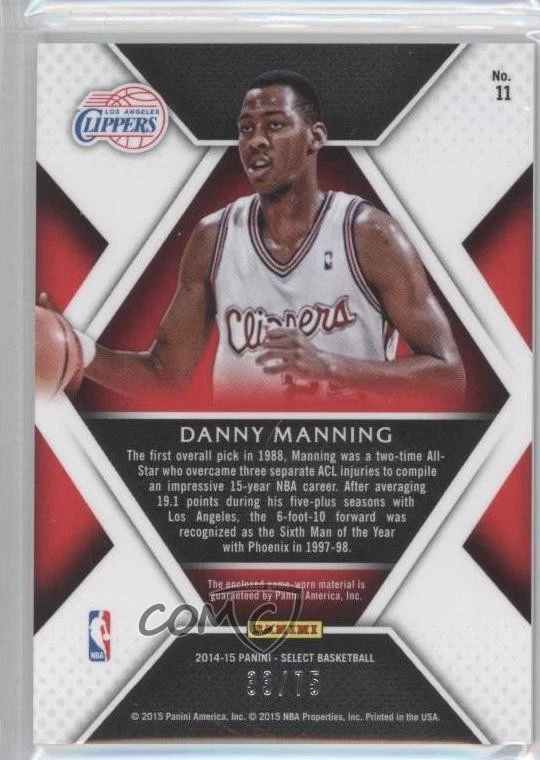2014-15 Panini Select Swatches /75 Danny Manning #11 - Image 2 of 2