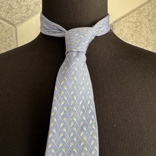 Vineyard Vines Silk Tie Blue Lacrosse Sticks Print Mens Preppy USA