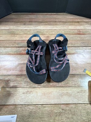 Chaco ZX1 Classic Double Strap Sandals Blue Red Geometric Hiking Outdoor Shoes