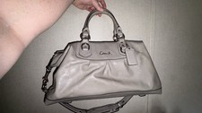 VINTAGE 2010 Coach Ashley Grey Perforated Lea...