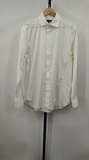 Quince Organic Cotton Stretch Twill Dress Shirt White Sleeved Top L