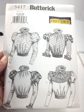 Butterick Making History 3417 Edwardian Blouse  Sash Pattern Misses' 12-16 UC