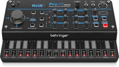 Behringer Pro VS Mini Portable 5-Voice Hybrid Synthesizer with 4 small, black 