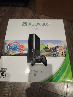 Xbox 360 E Console 4GB With Peggle 2 BRAND NEW SEALED 885370592672