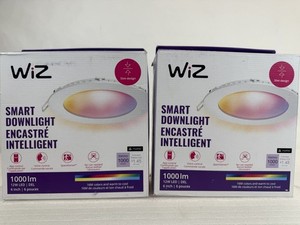 Lot of 2- WiZ 6 inch Recessed Smart Downlight LED Color Canless/Slim -FREE S/H