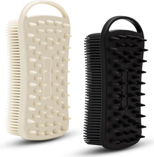 2 PC Silicone Body Scrubber, 2 in 1 Exfoliating Shower Bath Scrubber, Soft Silic