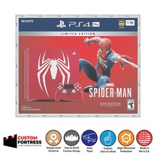 Estuche rígido de acrílico personalizado para PS4 Pro Spider-Man LE caja de consola (3 mm de grosor, UV)