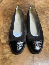 Gabor Hovercraft Women’s US 7 UK 4.5 Slip On Ballet Flats Brown Leather Cap Toe