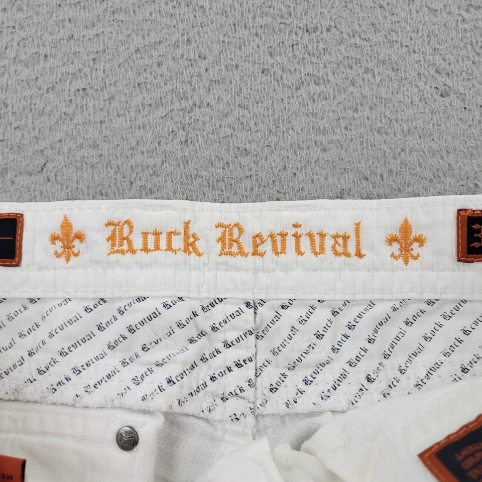 Pantalones cargo Rock Revival para mujer 30 blancos medidas 36x22 Capri Foto 3 de 4