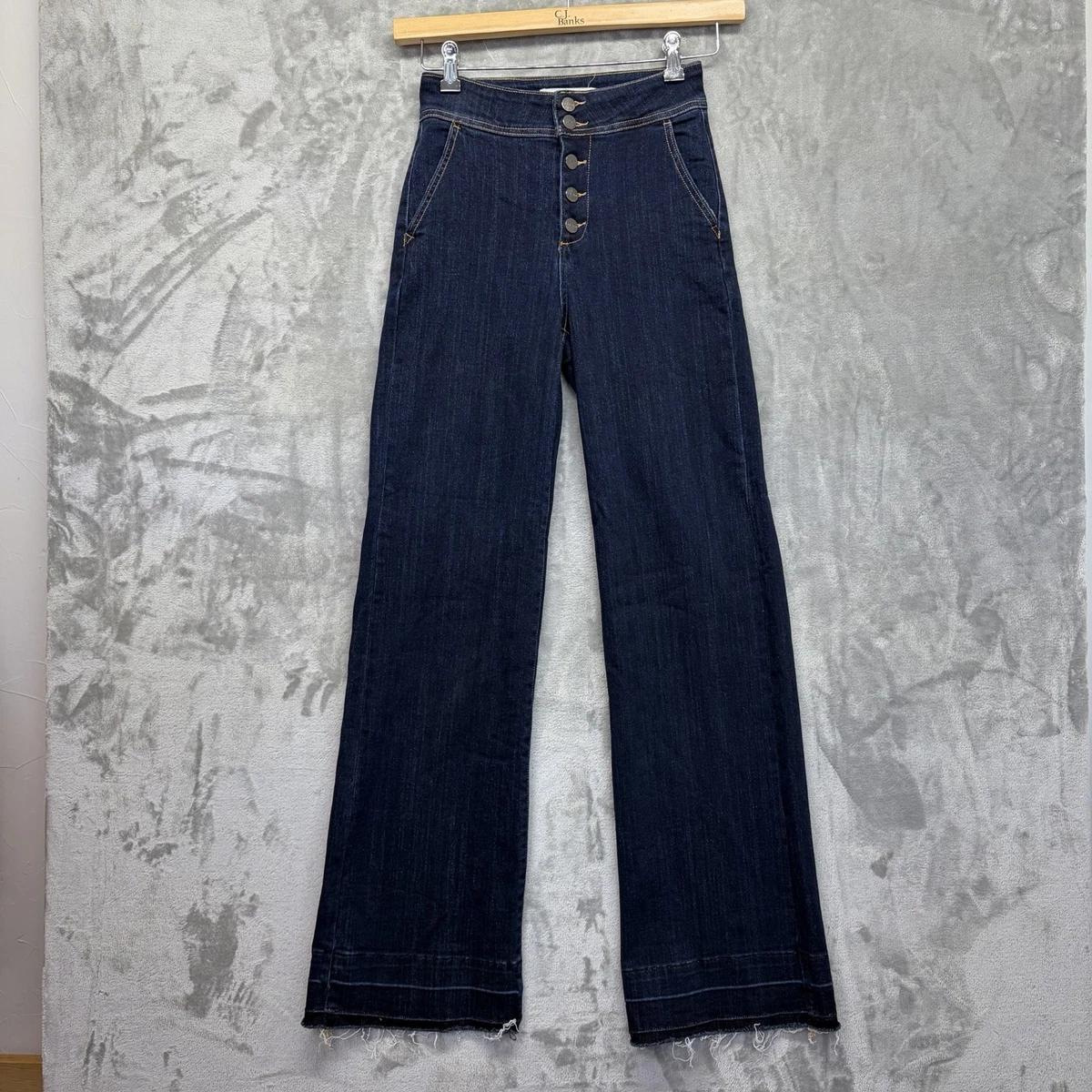 Elle Blue Jean Denim capris Womens size 4 Cuffed (J287