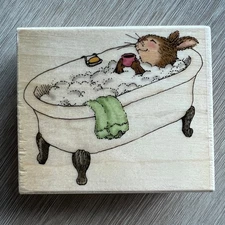 Holly Pond Hill Bubble Bath Rubber Stamp Susan Wheeler Uptown Rubber Stamps
