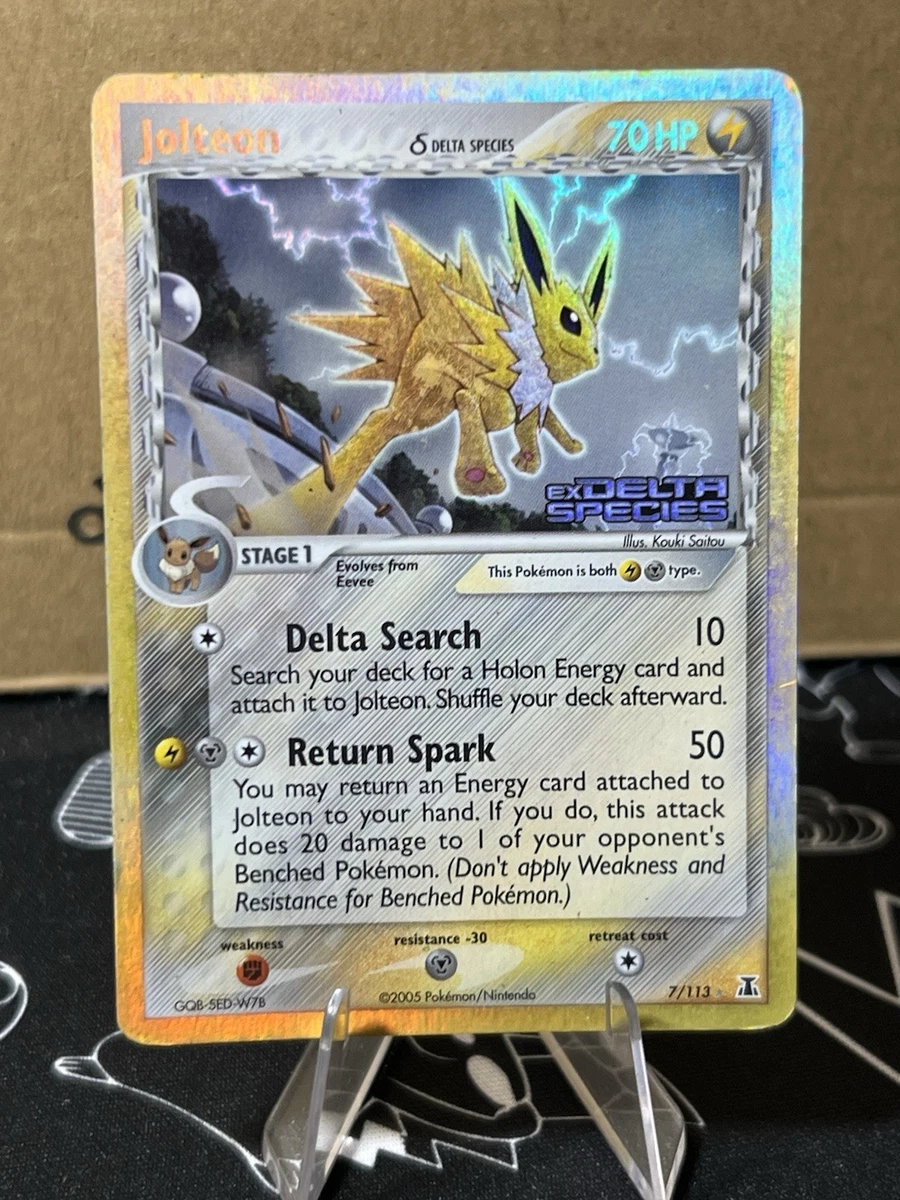 Jolteon Pokémon TCG EX Delta Species Individual Collectible Card