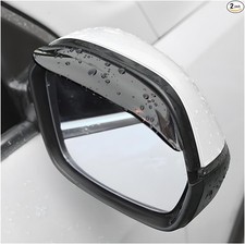 2 PCS Car Rear View Mirror Rain Visor Guard, Waterproof Vehicle Rearview Black