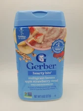 Gerber Grain Oatmeal Banana, Apple, Strawberry Hearty Bits Cereal, 8 oz (227 g)