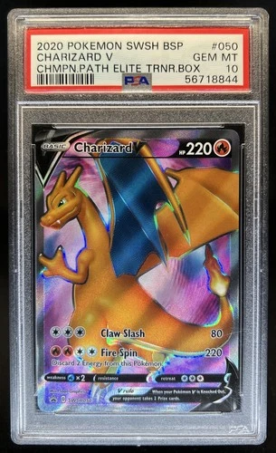 Pokemon SWSH Black Star Promos Charizard V 2020 #SWSH050 PSA 10 GEM MINT (44)