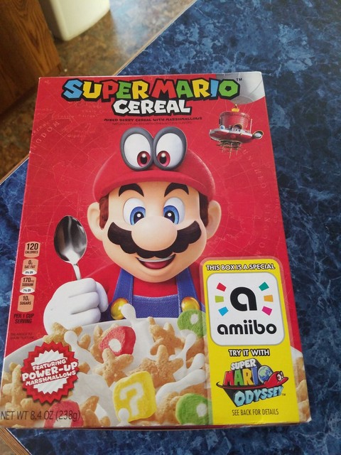 Kellogg's Super Mario Cereal Odyssey Limited Edition W Amiibo Nintendo 6 Boxes for sale online