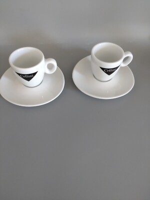 2er Set, Cellini Espresso Espressotassen mit Untertasse  Ipa Made in Italy 