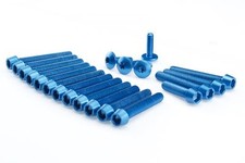 Piaggio Vario Schrauben Deckel Gilera Runner blau eloxiert Aluminium Variomatik