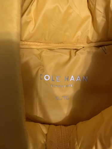 NWT Cole Haan Zip-Front Puffer Vest Yellow Men's Size XL 532SP716 $150 - Picture 5 of 7