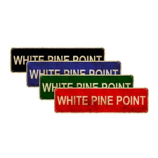 White Pine Point Vintage Sign| Man Cave Bar Pub Garage Street Décor Metal Sign