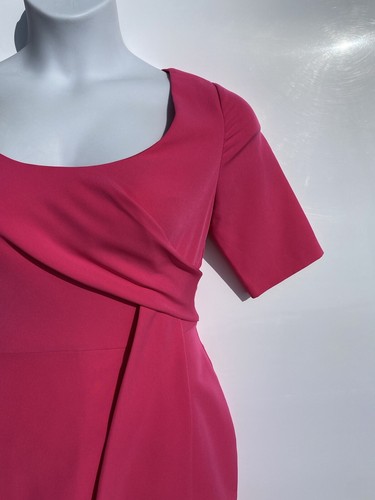 Trina Turk Magenta Pink Suave Stretch Short Sleeve Sheath Dress 4 - Picture 15 of 15