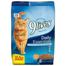 9Lives Daily Essentials Dry Cat Food, 15.5 lb. Bag