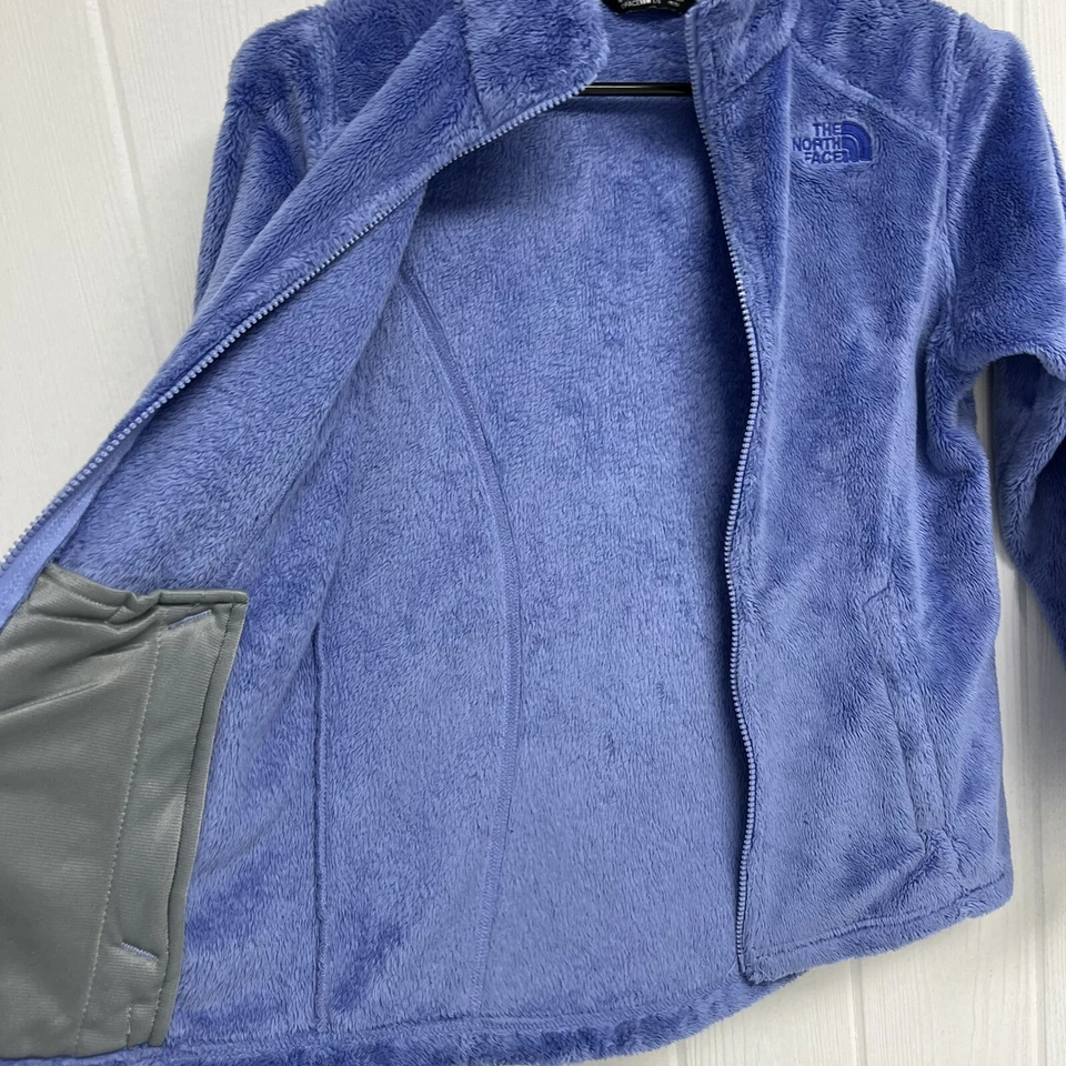 Jaqueta macia The North Face para meninas Osito azul com zíper longa tamanho G/G (14-16) - Imagem 4 de 4