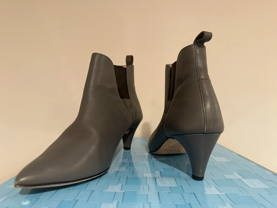 REPETTO Grey Leather Ankle Boots Pull On Women's 37 US 6 1/2 Foto 2 de 4
