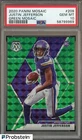 2020 Panini Green Mosaic Prizm #209 Justin Jefferson Vikings RC Rookie PSA 10