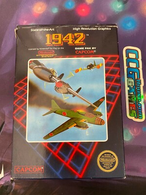1942 Complete in Box Nintendo NES Capcom Collector's Copy