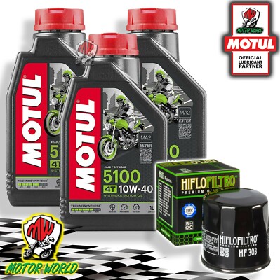 Wartung 3L Motul 5100 10W40 + Ölfilter Polaris ATV 325 Magnum 2002