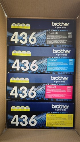 Brother TN436 High Yield Toner Cartridge Multicolor 4-PACK B,Y,M,C) -New-Sealed - Picture 14 of 20