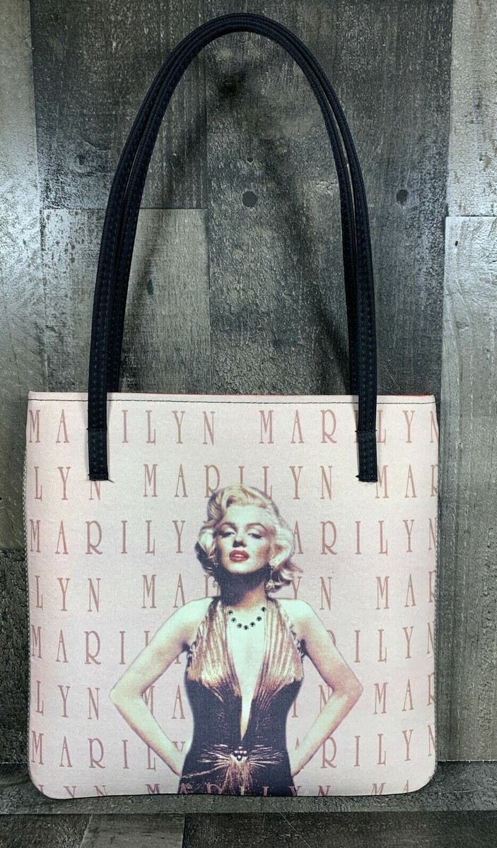 Vintage Marilyn Monroe Small Mini Pink Red Lining Graphic Tote