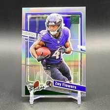🔥🐦‍⬛2023 Clearly Donruss Zay Flowers RC  The Rookies Green /49 Ravens🐦‍⬛ 🔥 