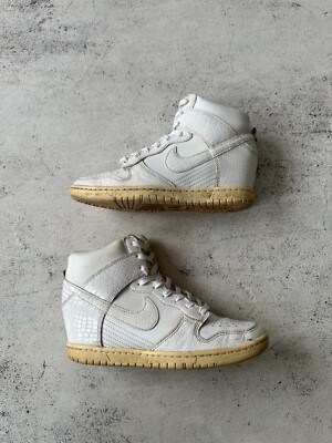 white nike high heels