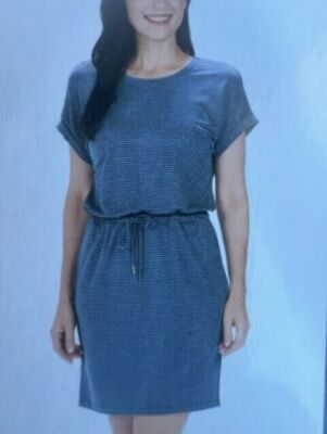Hilary Radley Women's Short Sleeve Dress (Denim Blue Combo, Medium) Hilary Radley Women's Short Sleeve Dress (Denim Blue Combo, Medium)