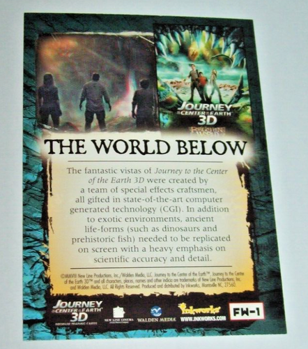 Inkworks Journey to the Center of the Earth 3D The World Below Puzzle Foil Card - Picture 2 of 3