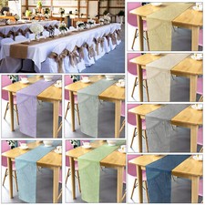 Jute Hessian Table Runner Burlap Rustic Cloth Cover Dinner Table Party Decor