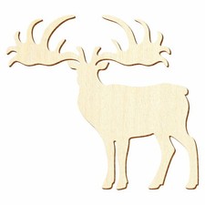 Holz Elch V1 - Deko Basteln 5-50cm