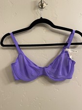 Aerie Smoothez Purple Unlined Underwire Balconette Bra Size 34D Stretch NEW
