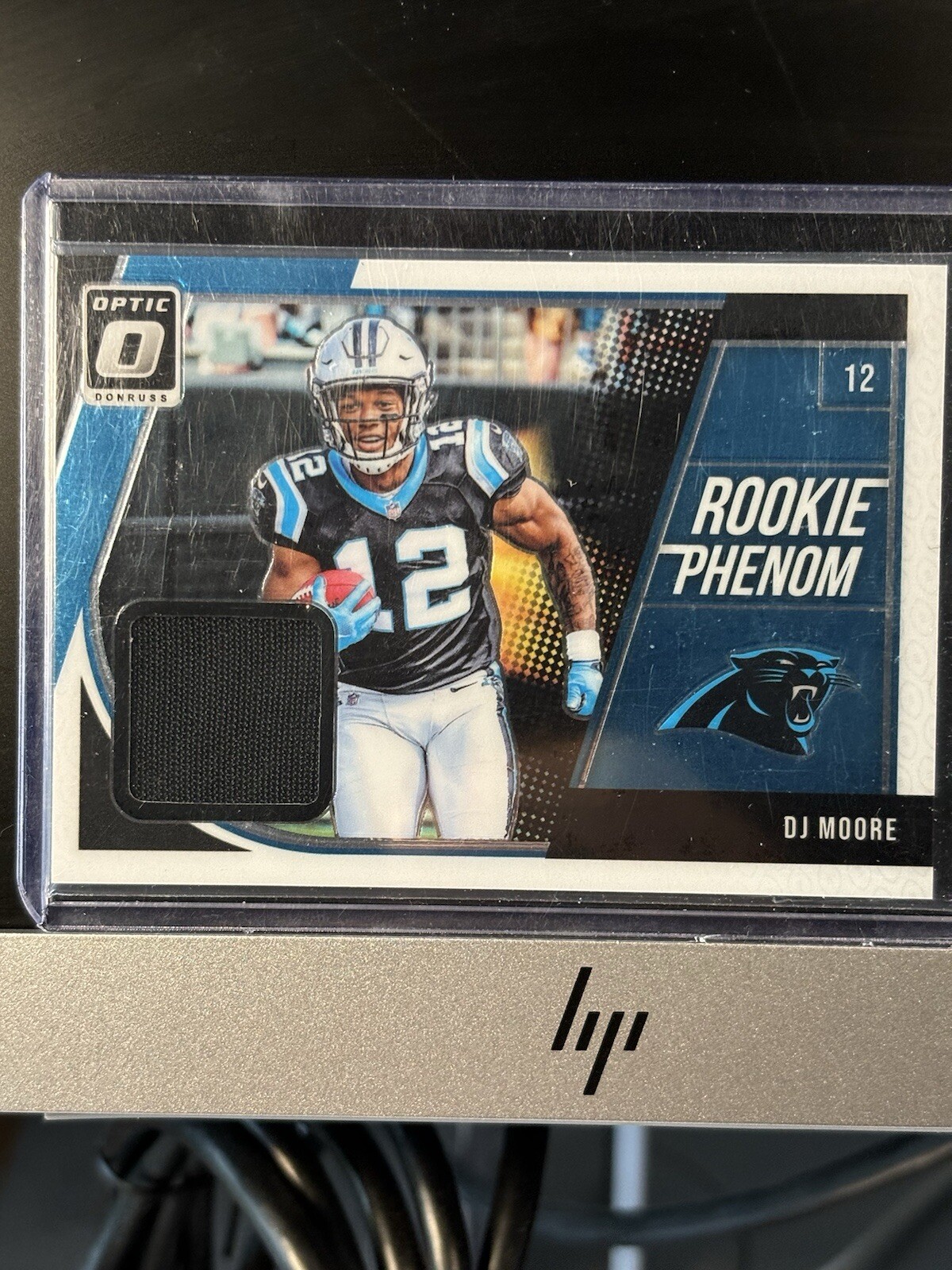 2018 DJ MOORE ROOKIE PHENOM🔥Donruss Optic Prizm Player Worn PATCH RC PANTHERS
