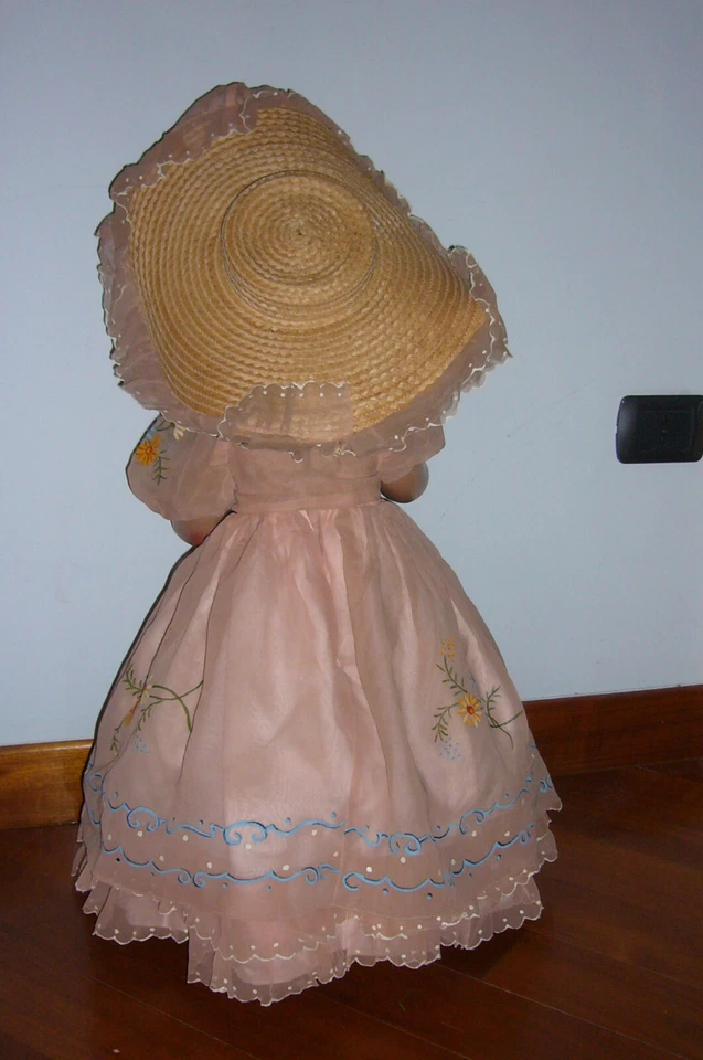 ANTICA BAMBOLA VINTAGE DOLL POUPPE CM 70 NUOVA IN BOX MADE ITALY ALBERANI BONOMI - Immagine 3 di 4