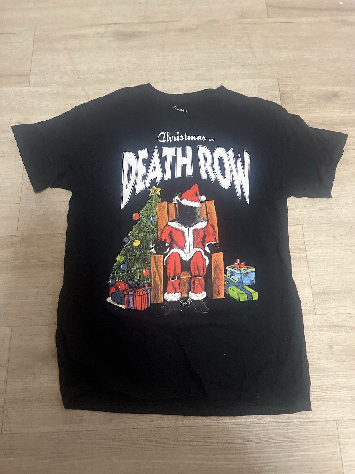 FILA Camicia Christmas On Death Row Records nera taglia media Los Angeles Holiday